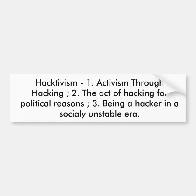 Hacktivism Sticker (Front)