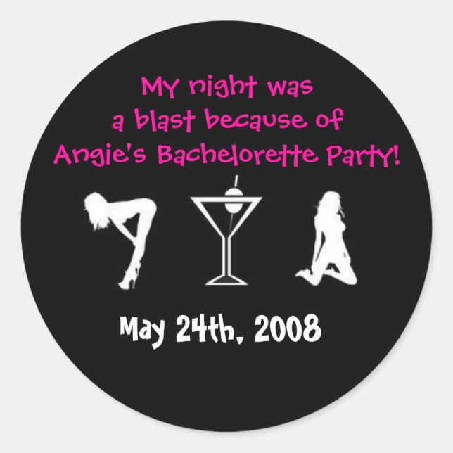 Had a blast with the Bride Classic Round Sticker (Front)