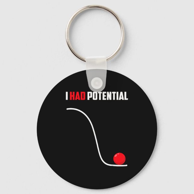 Had potential funny physics science teacher humour keychain (Front)