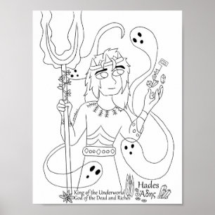 Hades Colouring Page Print
