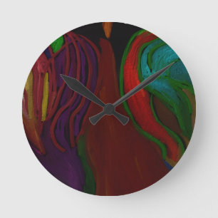 Hades Floral Arrangement Round Clock
