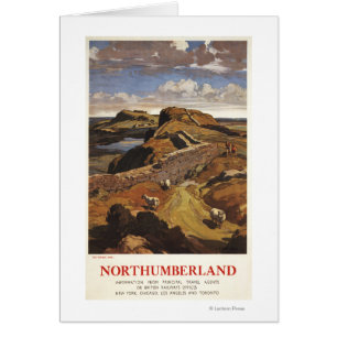 Hadrian's Wall and Sheep British Rail Poster