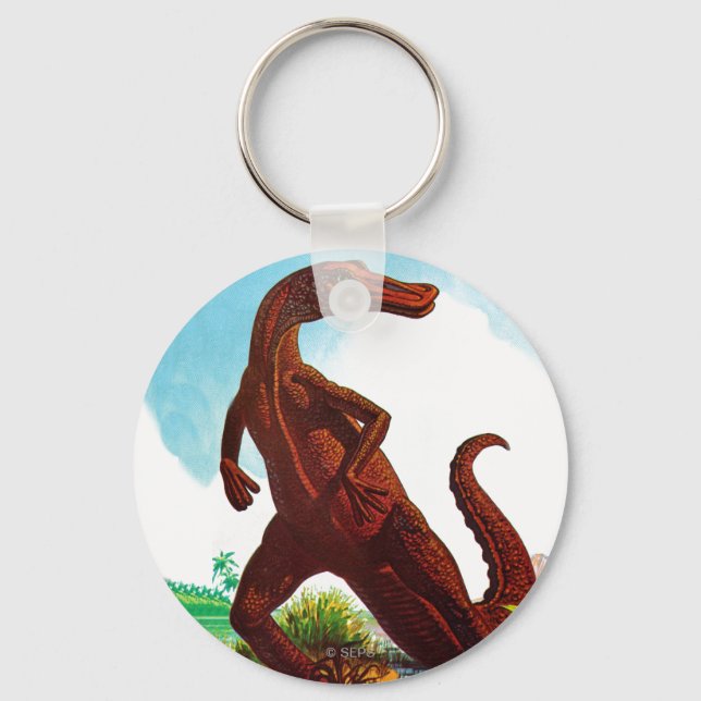 Hadrosaurus Dinosaur Keychain (Front)