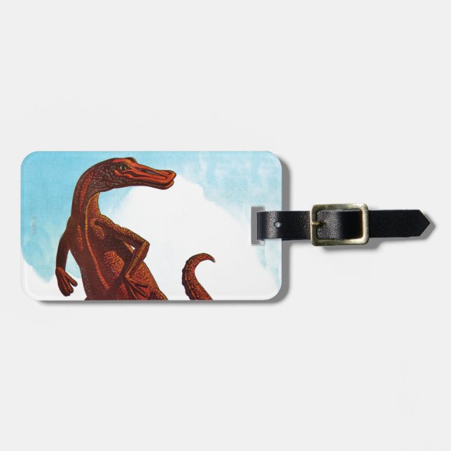 Hadrosaurus Dinosaur Luggage Tag (Front Horizontal)