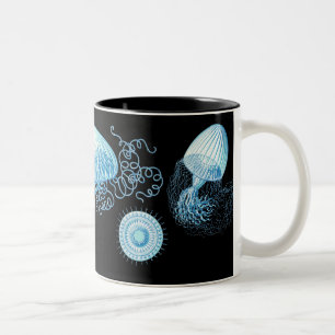 Haeckel Jellyfish Two-Tone Coffee Mug