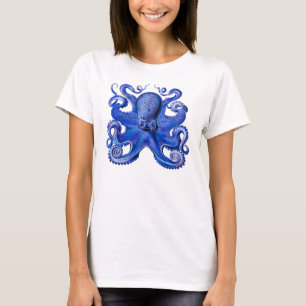 Haeckel Octopus Blue T-Shirt