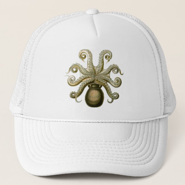 Haeckel Octopus Trucker Hat (Front)