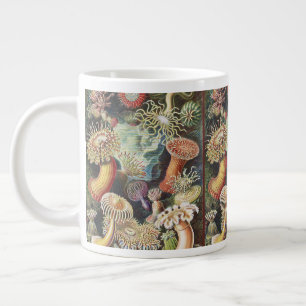 Haeckel Sea Anemones Nautical Sea Life Art Collage Large Coffee Mug