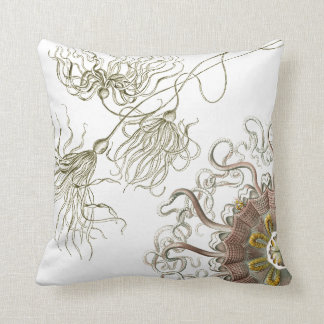 Haeckel vintage sealife throw pillow