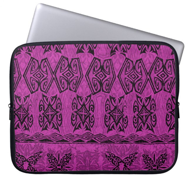 Haena Beach Hawaiian Primitive Neoprene Wetsuit Laptop Sleeve (Front)