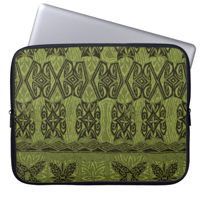 Haena Beach Hawaiian Primitive Neoprene Wetsuit Laptop Sleeve (Front)