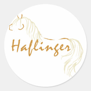 Haflinger Horse Classic Round Sticker
