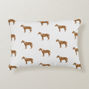 Haflinger Horse Equestrian Painting Animals Lovers Accent Pillow