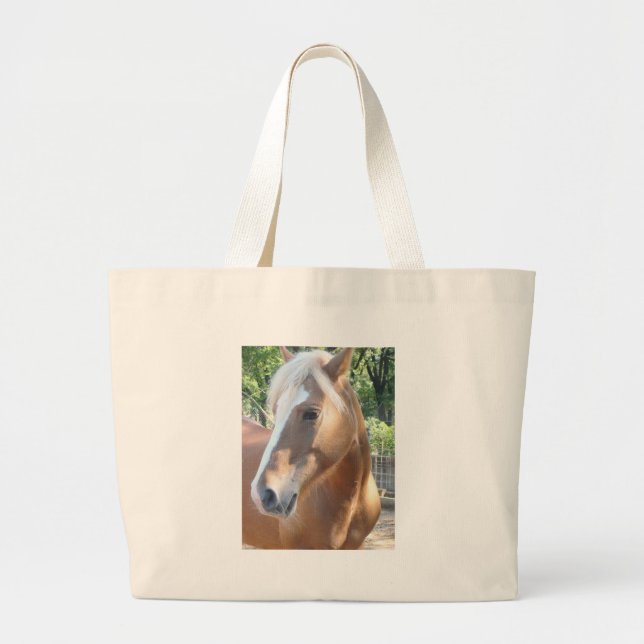 Haflinger Horse Large Tote Bag (Front)
