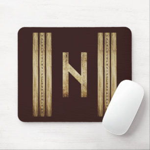 Hagalaz Brown Grunge Mouse Pad