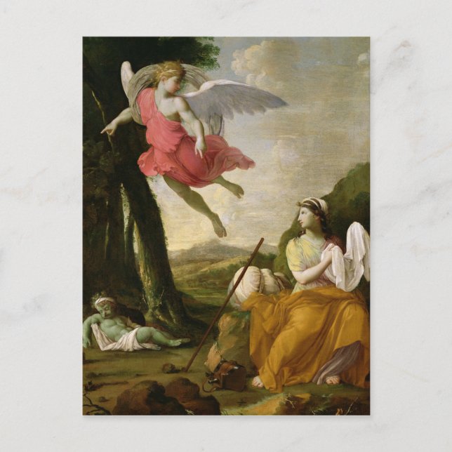 Hagar and Ishmael Rescued by the Angel, c.1648 Postcard (Front)