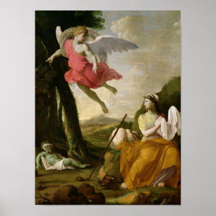 Hagar and Ishmael Rescued by the Angel, c.1648 Poster