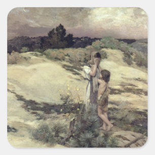 Hagar and Ishmael Square Sticker