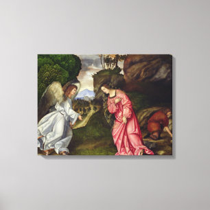 Hagar and the Angel Canvas Print