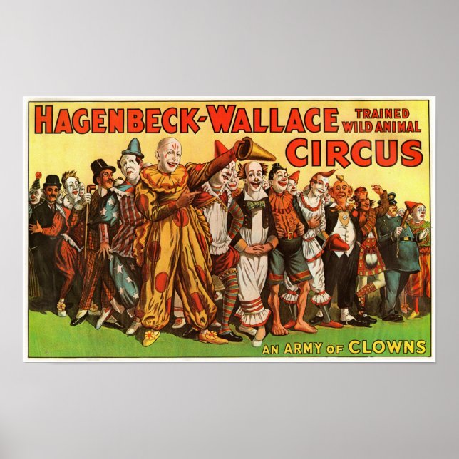 Hagenbeck Wallace Army of Clowns Poster (Front)