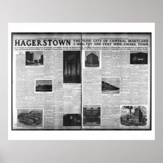 Hagerstown Featured in Washington Herald 1912 Poster