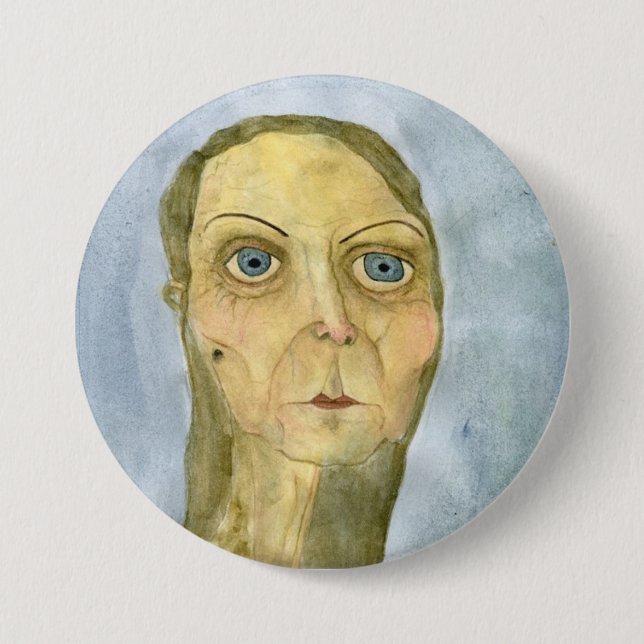 haggatha 3 inch round button (Front)