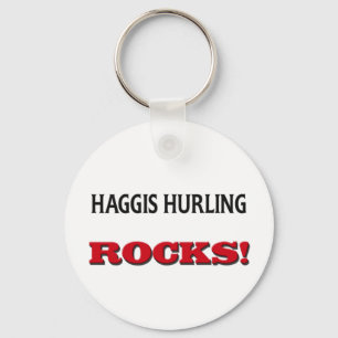 Haggis Hurling Rocks Keychain