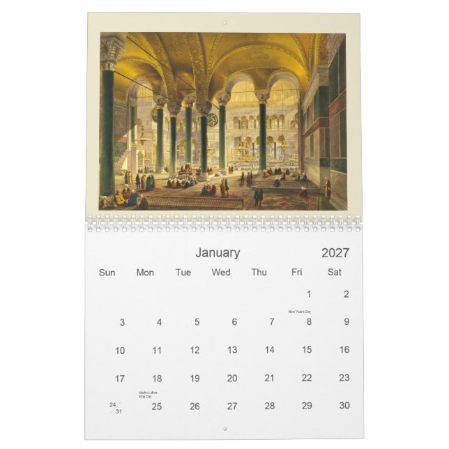 Hagia Sophia Calendar (Jan 2027)
