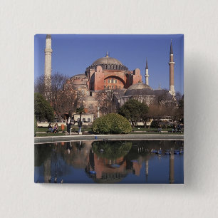 Hagia Sophia, Istanbul, Turkey 2 Inch Square Button