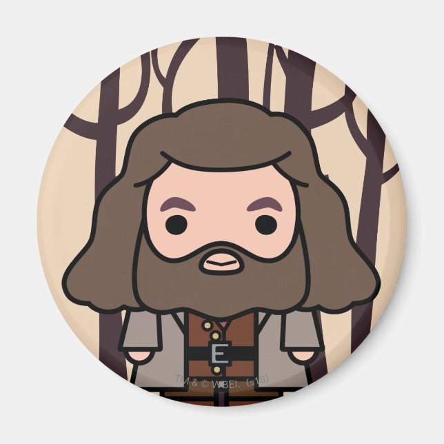Hagrid Cartoon Character Art Magnet (Front)
