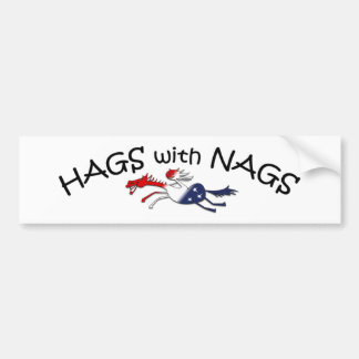 Hags with Nags Patriotic Bumper Sticker