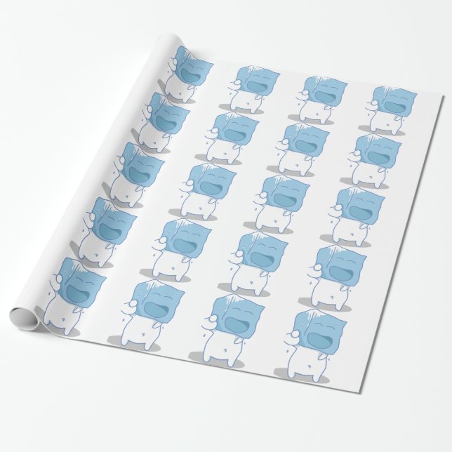 Haha Ice cube Wrapping Paper (Unrolled)