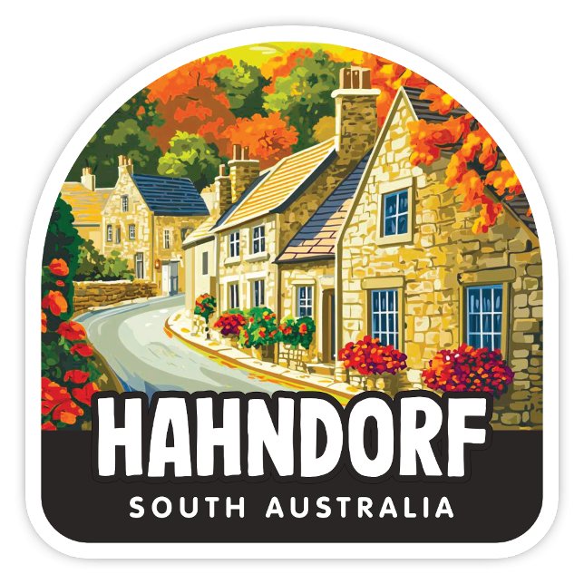 Hahndorf, South Australia Sticker (Hahndorf, South Australia Arch Shaped Sticker)