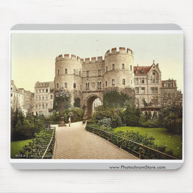 Hahnenthor, Cologne, the Rhine, Germany classic Ph Mouse Pad (Front)