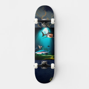 Hai auf Skateboard