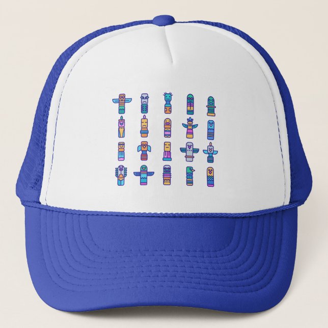 Haida Animals Native Canadian Native Pride Trucker Hat (Front)