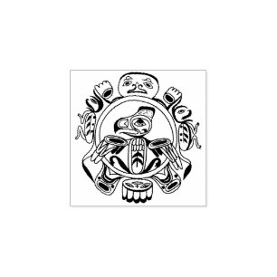 Haida art rubber stamp