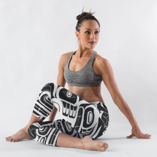Haida Eagle Thunderbird Northwest Columbia Leggings