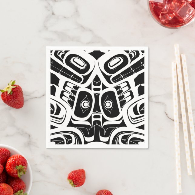 Haida Eagle Thunderbird Northwest Columbia Napkin (Insitu)