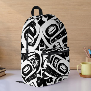 Haida Eagle Thunderbird Northwest Columbia Printed Backpack