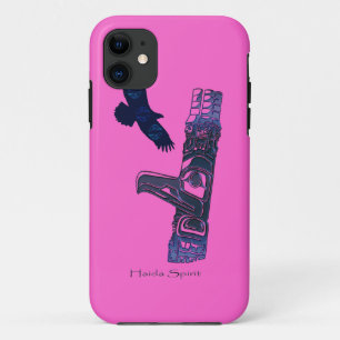 Haida Eagle & Totem Pole Native Art iPhone 11 Case