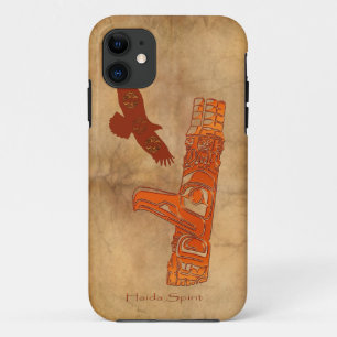 Haida Eagle & Totem Pole Native Art iPhone 11 Case
