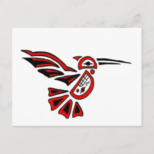 haida hummingbird postcard