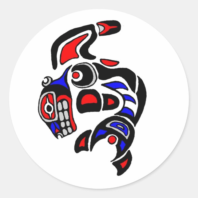 Haida Orca  2014 Classic Round Sticker (Front)