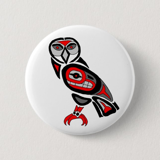 Haida Owl 2014 2 Inch Round Button (Front)