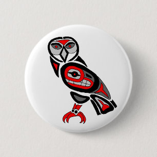 Haida Owl 2014 2 Inch Round Button