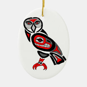Haida Owl 2014 Ceramic Ornament