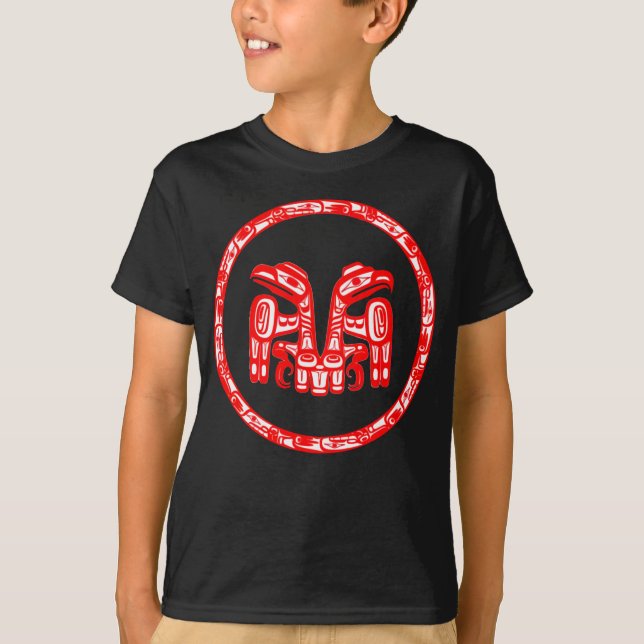 Haida People Native Canada Indigenous Double Eagle T-Shirt (Front)