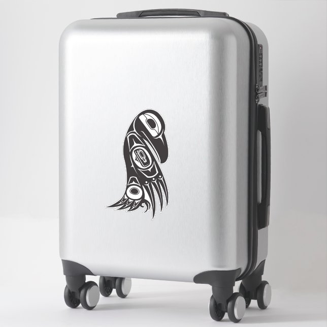 Haida Raven Black Bird Abstract Spirit Animal (Suitcase)