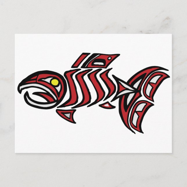 Haida salmon postcard (Front)